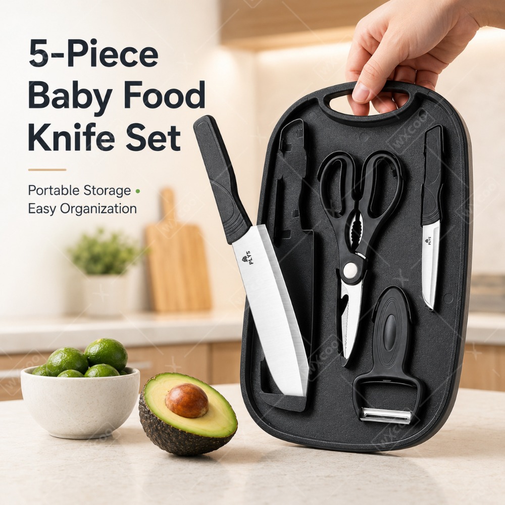 Set Pisau Persiapan Makanan Ba - Baby Food Scissors ulasan dan harga